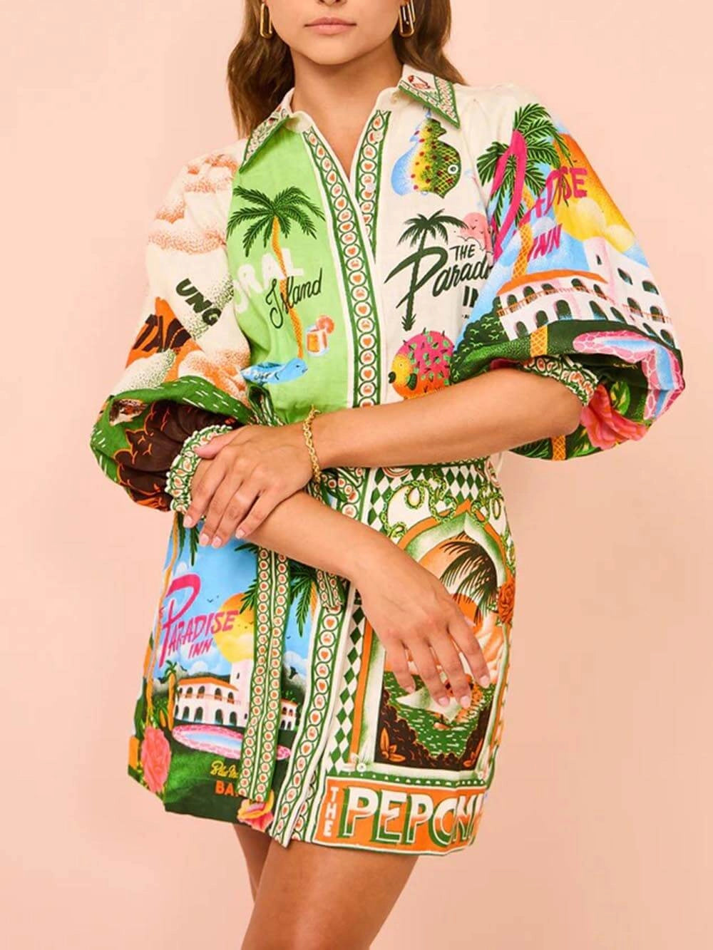 Marisol Jungle Print Maxikleid
