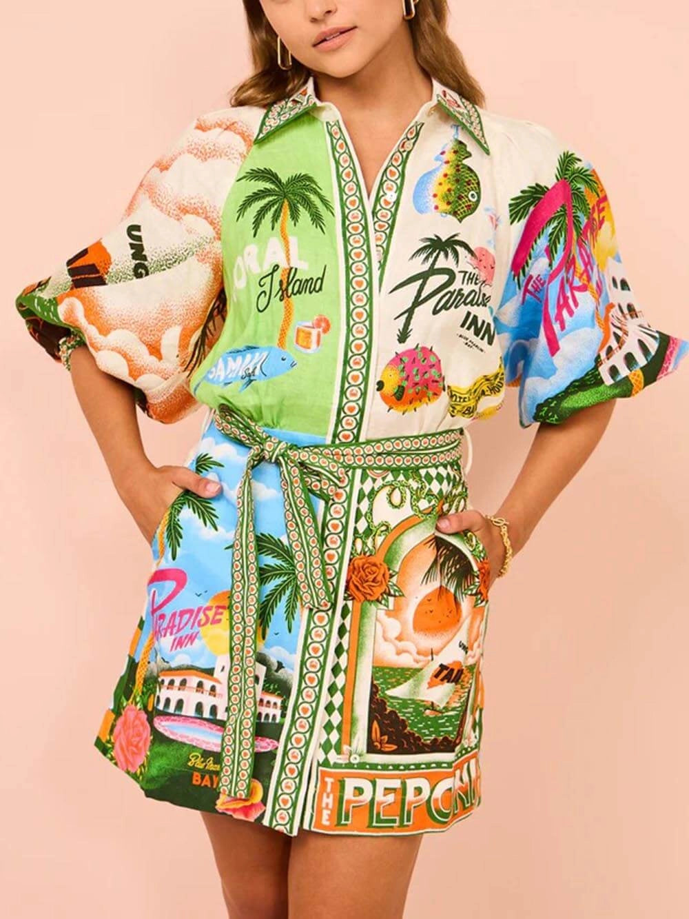 Marisol Jungle Print Maxikleid
