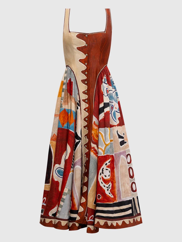 Solea Leinen Maxikleid