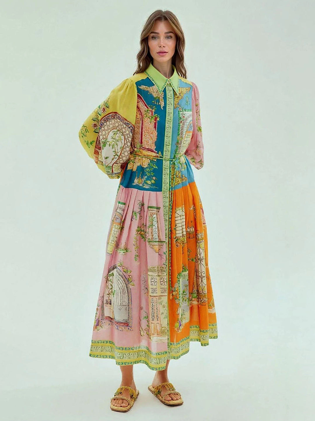 Lucia Sunset Print Maxikleid