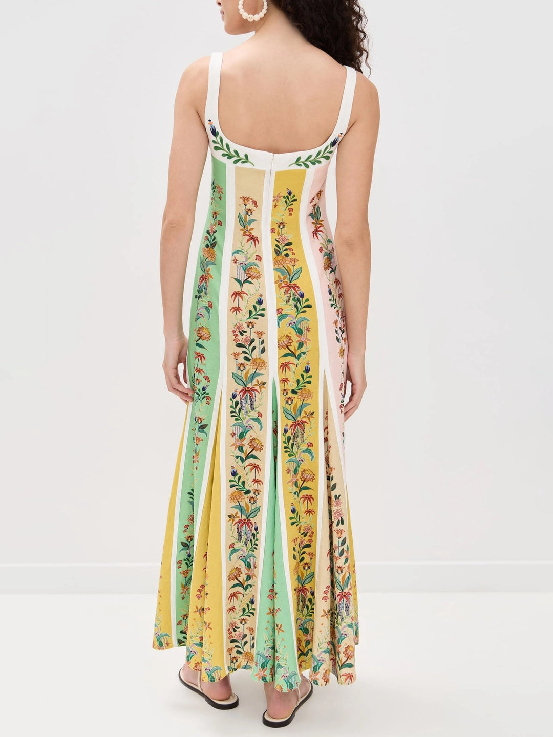 Rosalia Lemon Floral Maxikleid