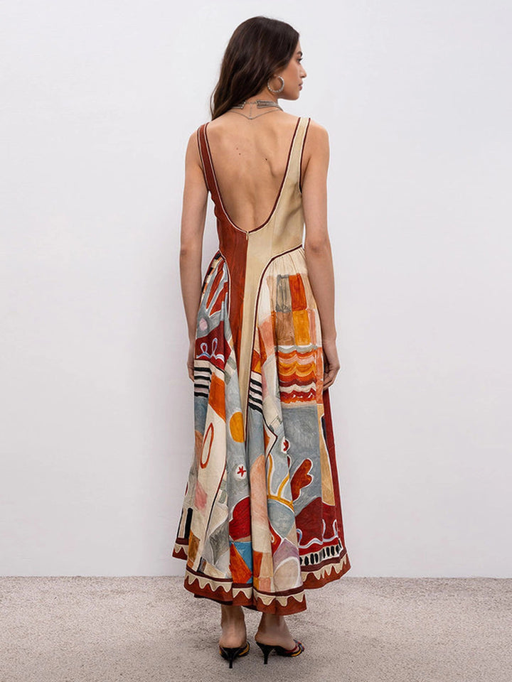 Solea Leinen Maxikleid
