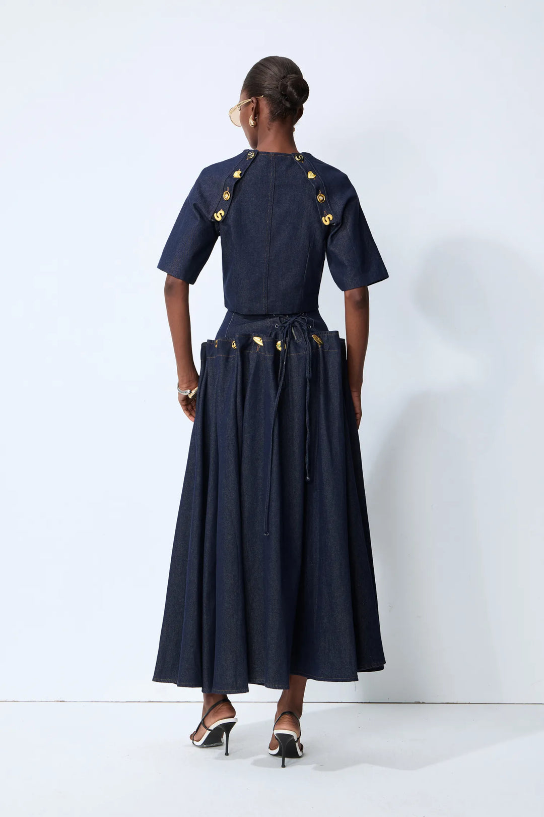 Verspieltes Denim-Maxikleid Anna