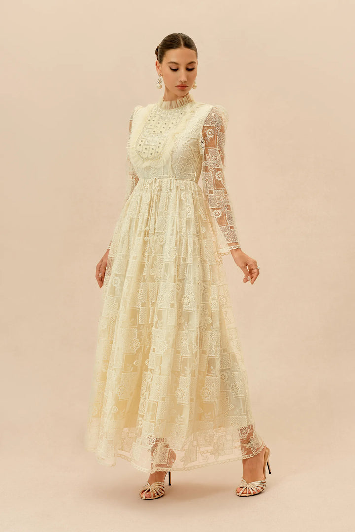 Mariella elegantes Spitzen-Maxikleid