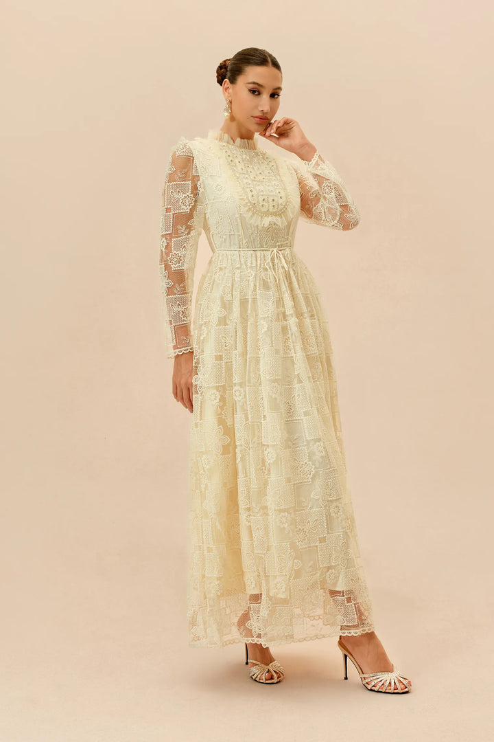 Mariella elegantes Spitzen-Maxikleid