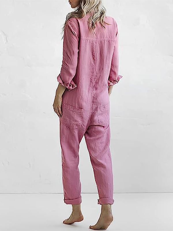 Jade Leinen-/Bambus-Jumpsuit