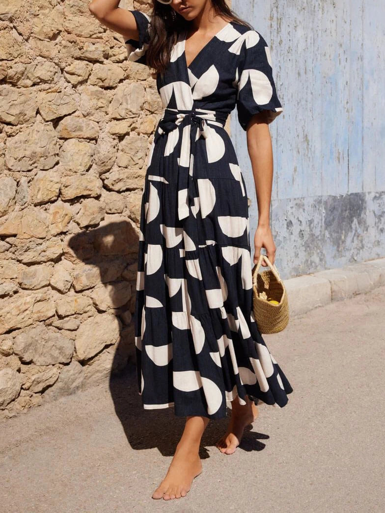 Anna Polka Dot Maxikleid