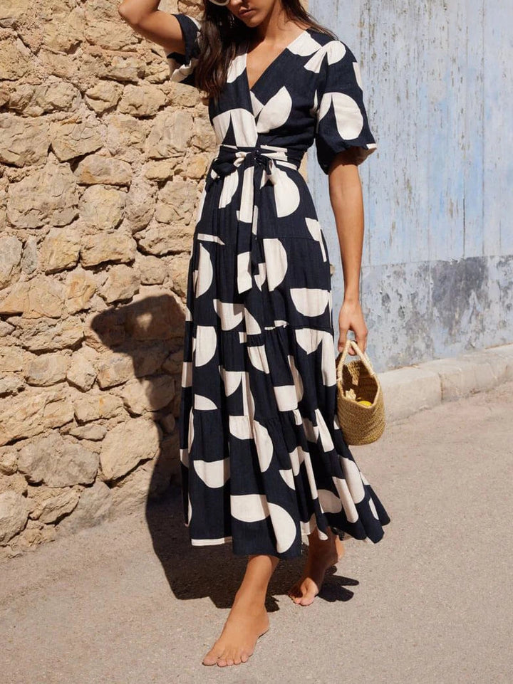 Anna Polka Dot Maxikleid