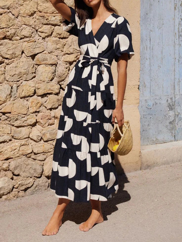 Anna Polka Dot Maxikleid