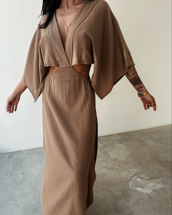 Annaliese™ – Luftiges Maxi-Kleid Braun