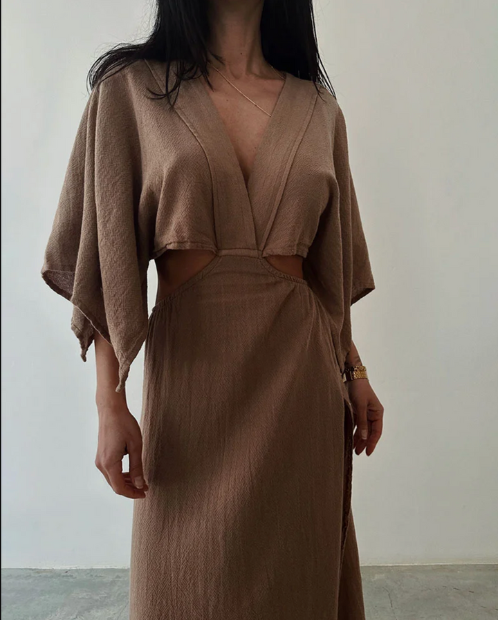 Annaliese™ – Luftiges Maxi-Kleid Braun