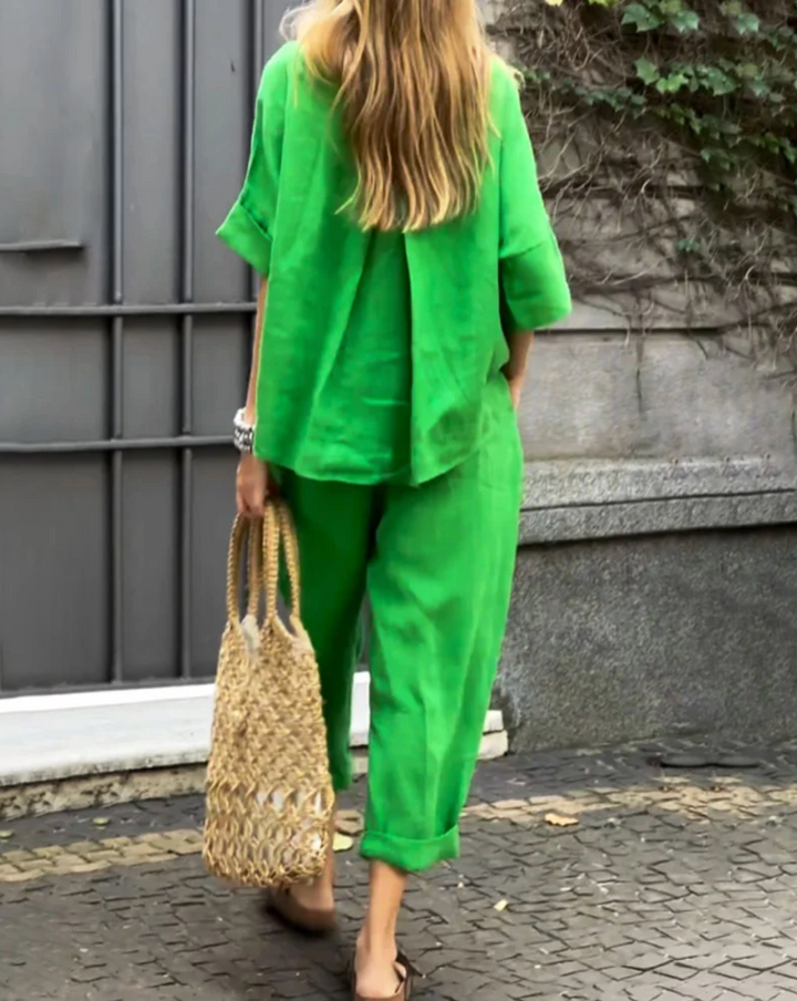 MIA Leinen - Kombi Set aus Top und Hose