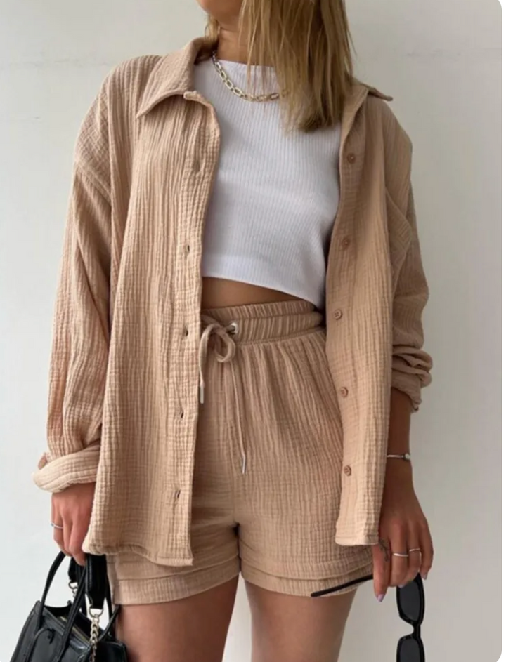 Maria Musselin - Sommer Set aus Hemd und Shorts
