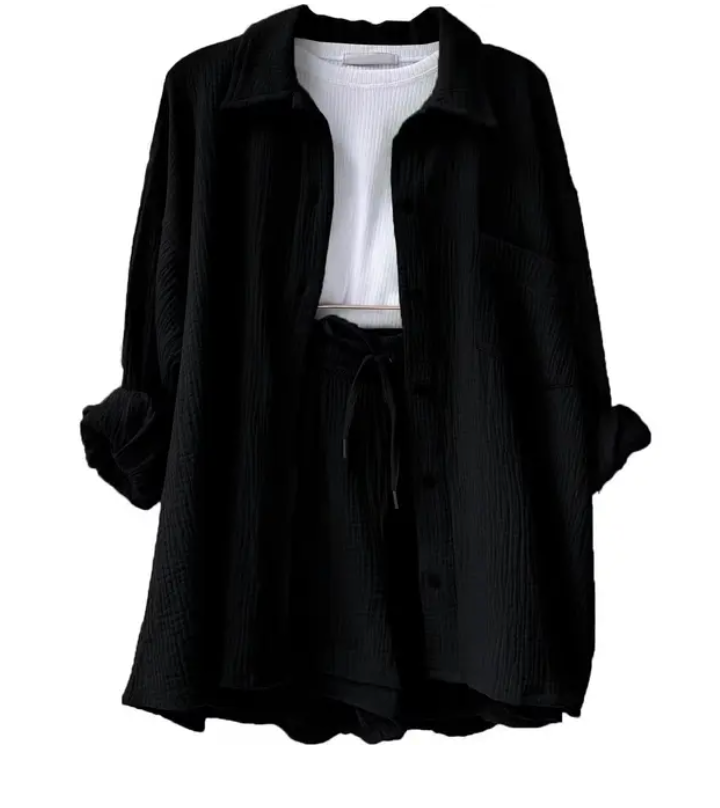Maria Musselin - Sommer Set aus Hemd und Shorts