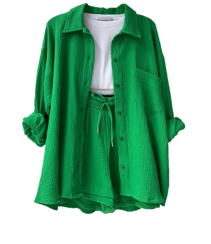 Maria Musselin - Sommer Set aus Hemd und Shorts
