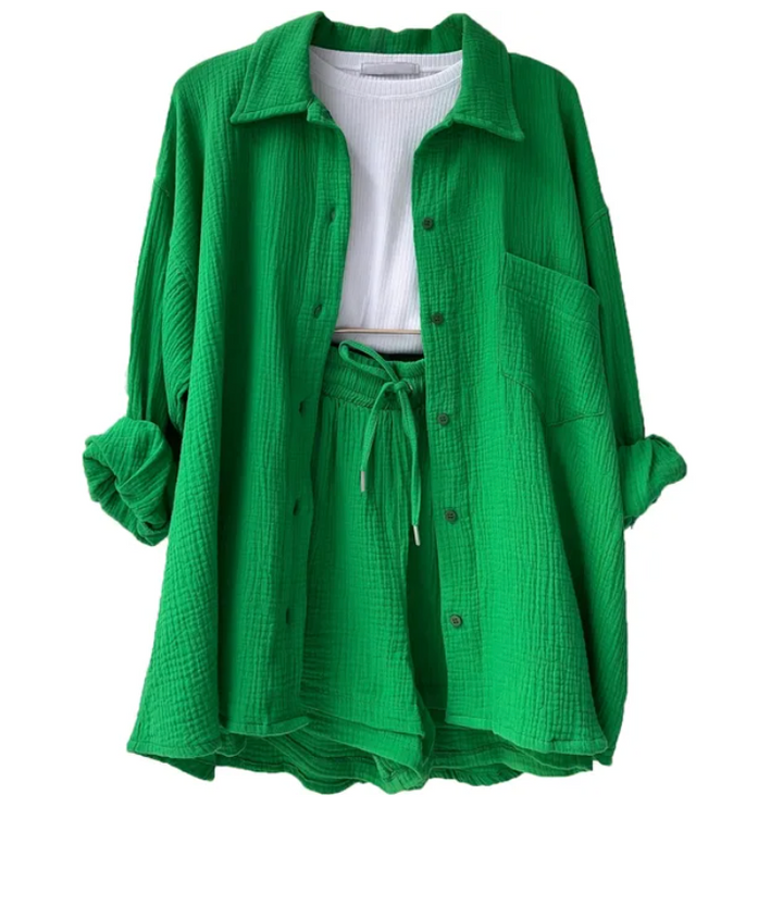 Maria Musselin - Sommer Set aus Hemd und Shorts