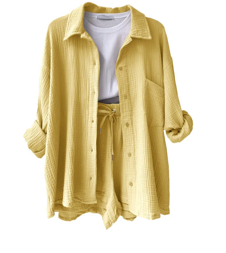 Maria Musselin - Sommer Set aus Hemd und Shorts