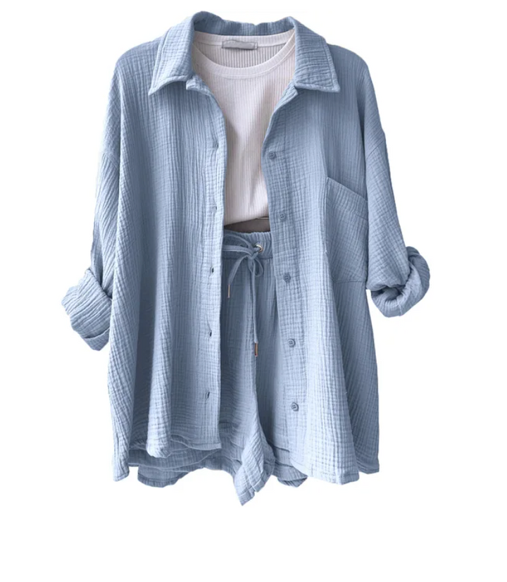Maria Musselin - Sommer Set aus Hemd und Shorts