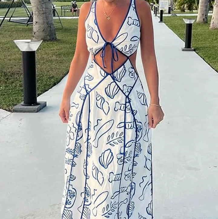 Santoni - Maxikleid mit Print