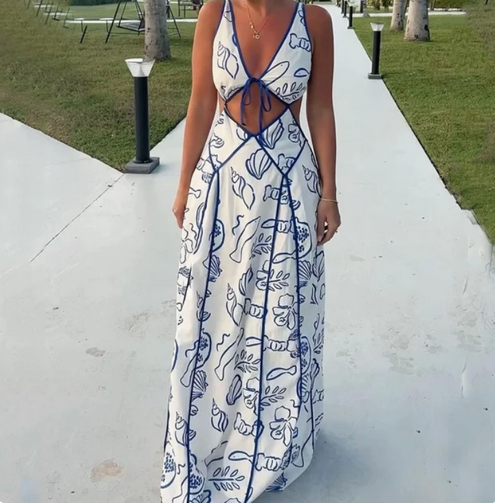 Santoni - Maxikleid mit Print