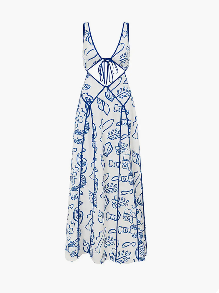 Santoni - Maxikleid mit Print