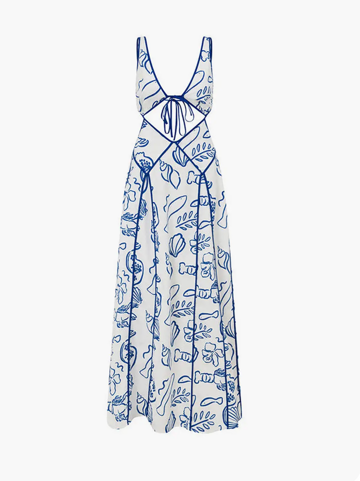 Santoni - Maxikleid mit Print