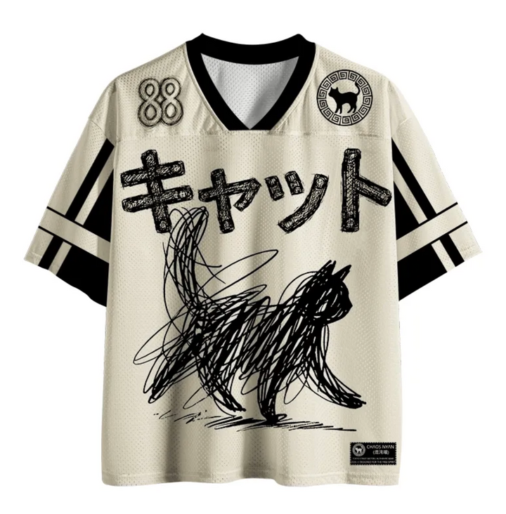 Minimalist Katze - Mesh Trikot