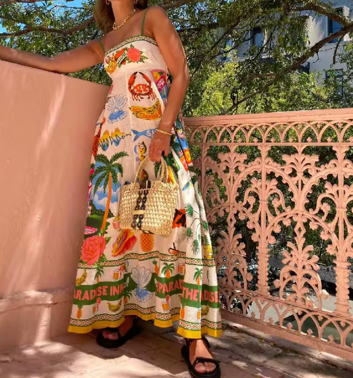 Amilia Print Maxikleid