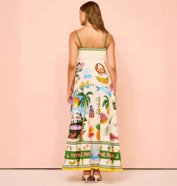 Amilia Print Maxikleid