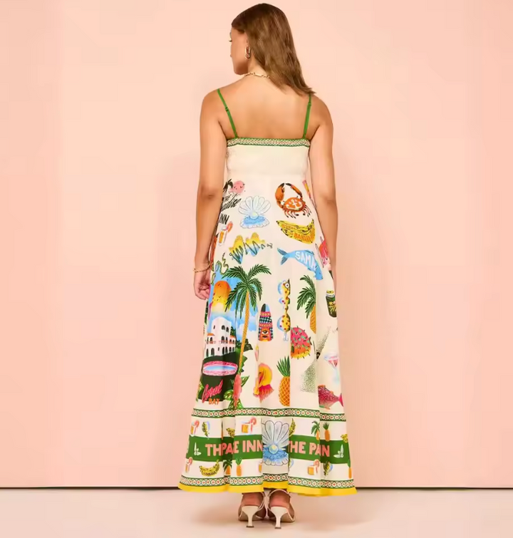 Amilia Print Maxikleid