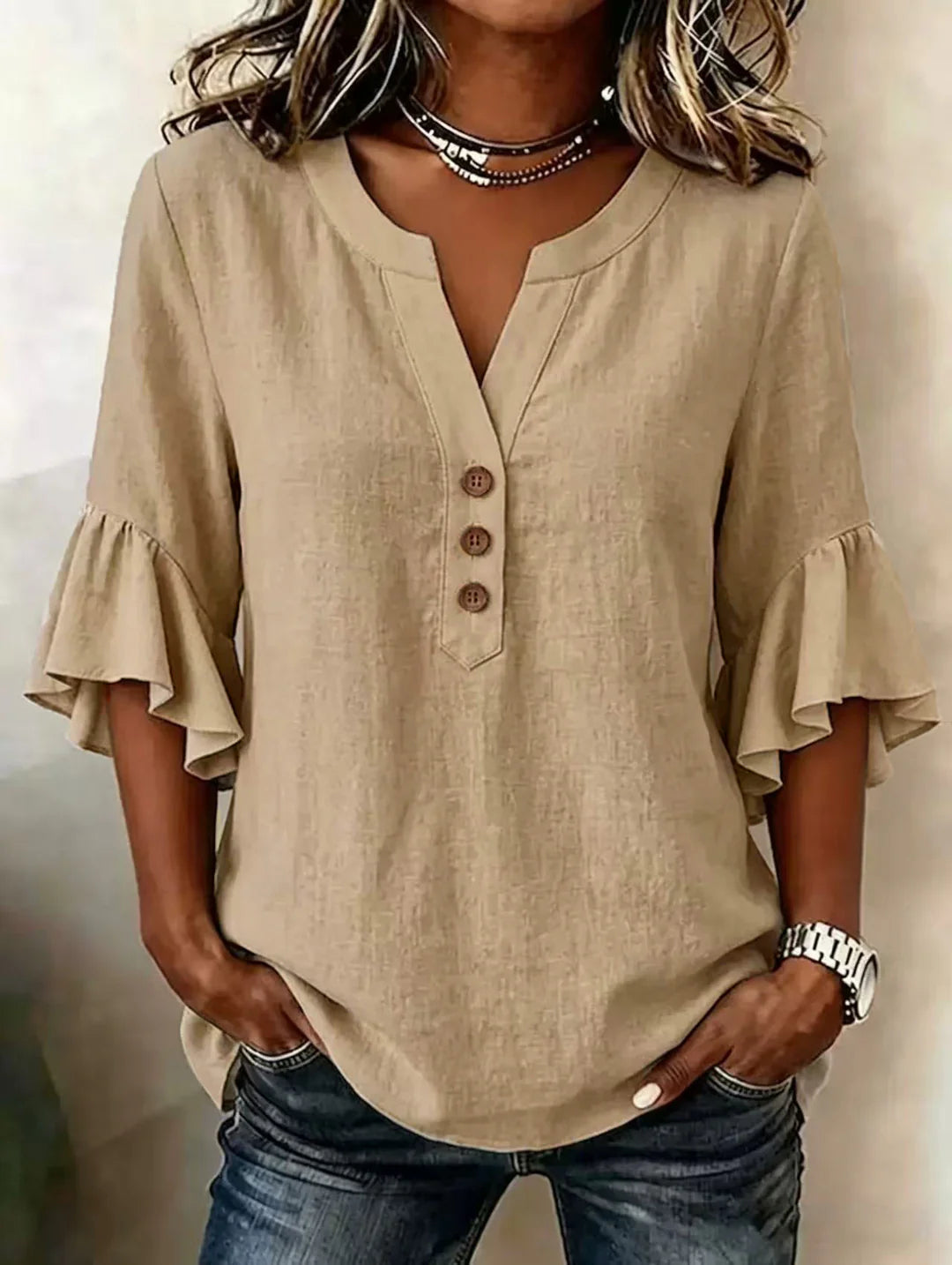 1 Aria Leinen Bluse