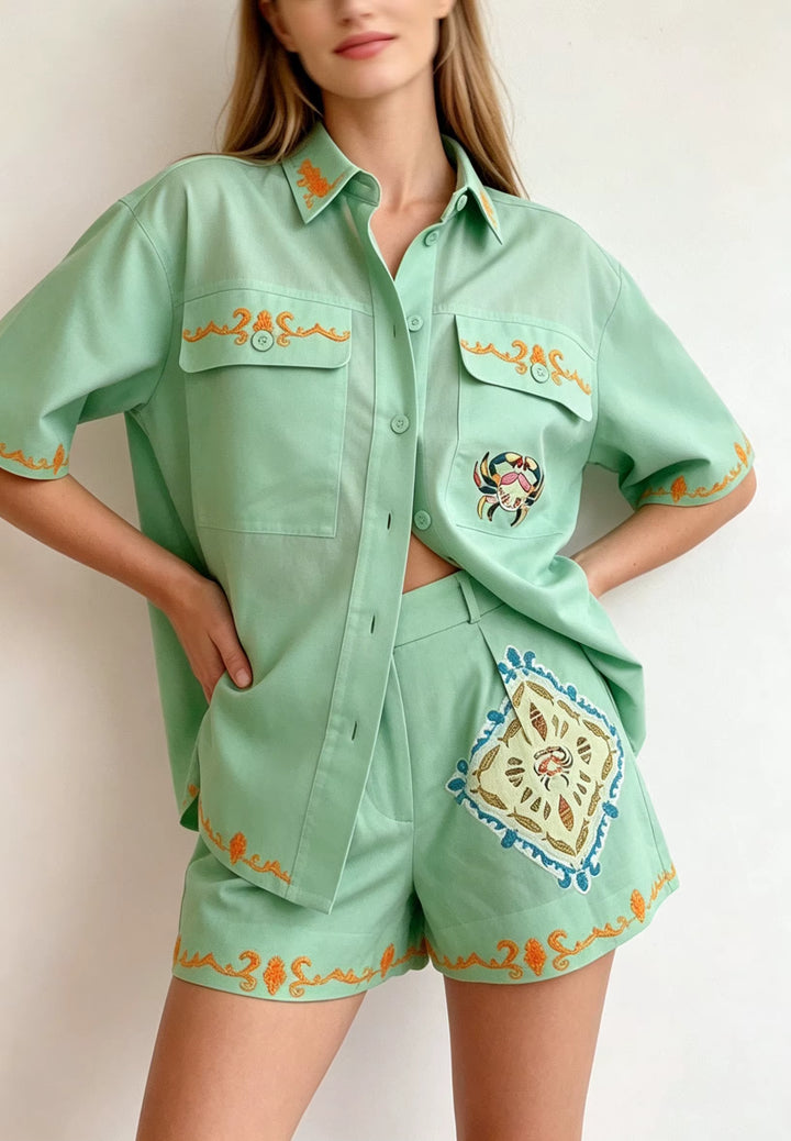 1  Calista Print Zweiteiler