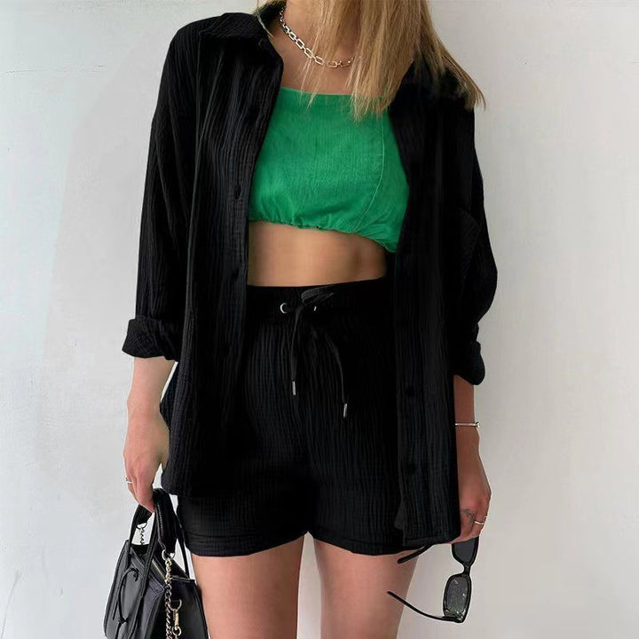 Maria Musselin - Sommer Set aus Hemd und Shorts