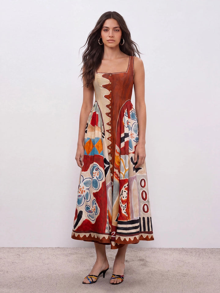Solea Leinen Maxikleid