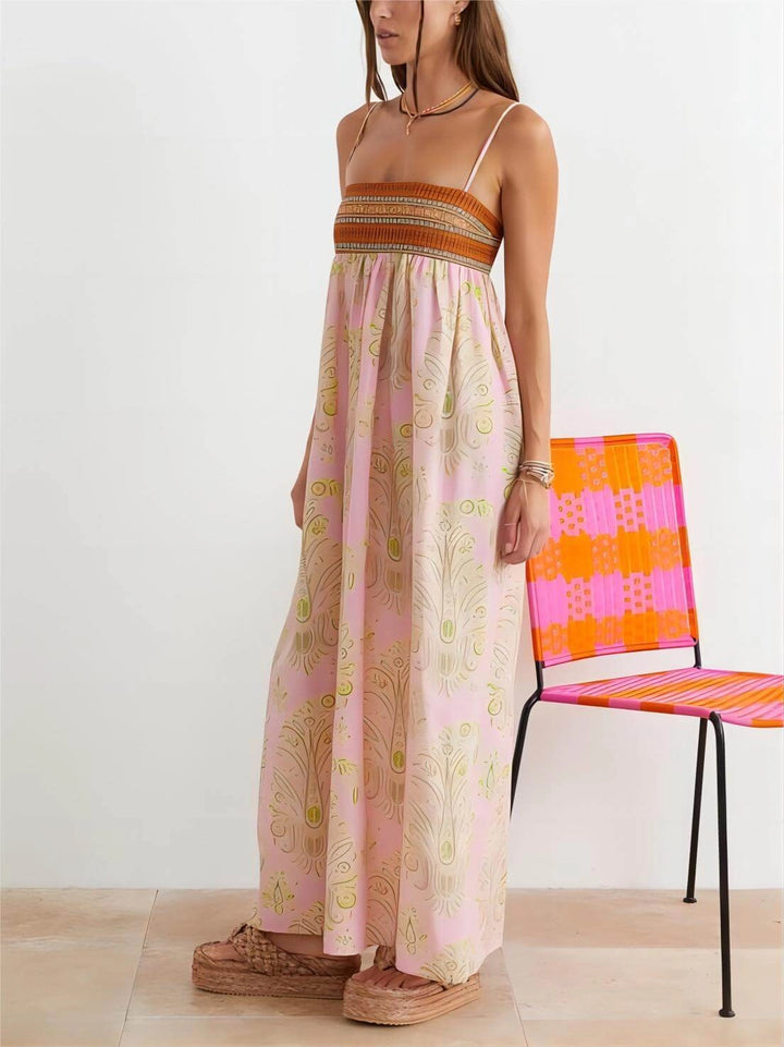 Amélie Hellrosa Maxikleid