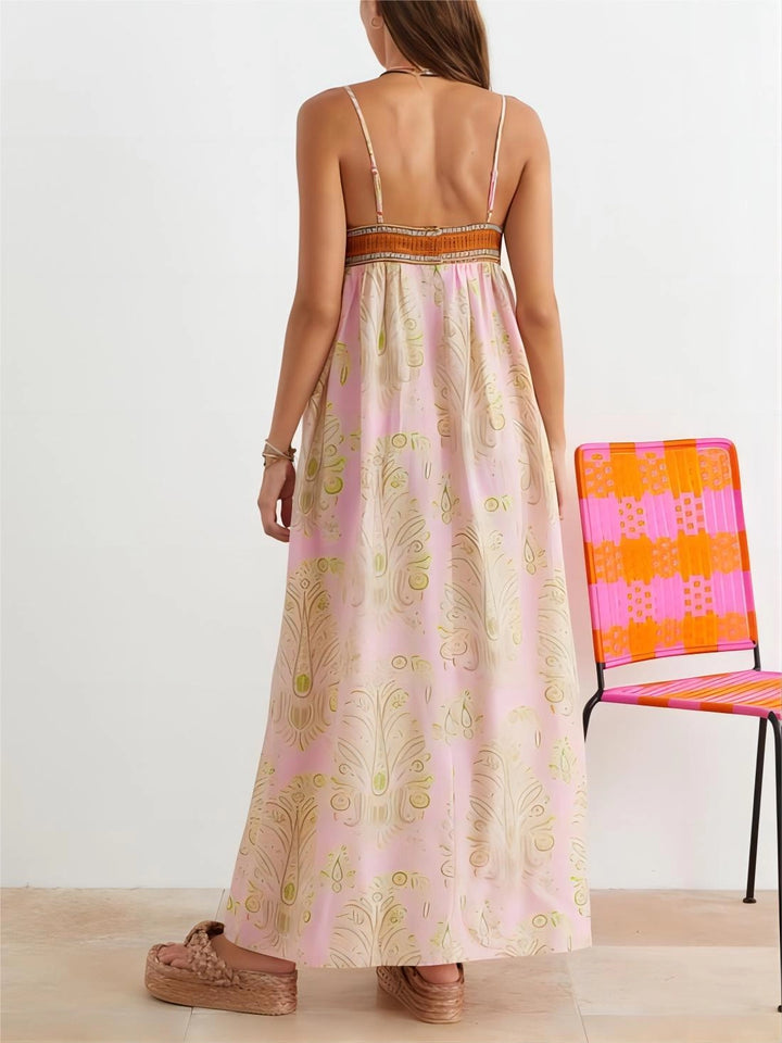 Amélie Hellrosa Maxikleid