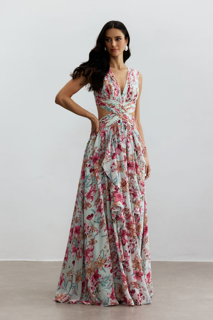 Anila Maxikleid in voller Länge auf Model - KYMA
