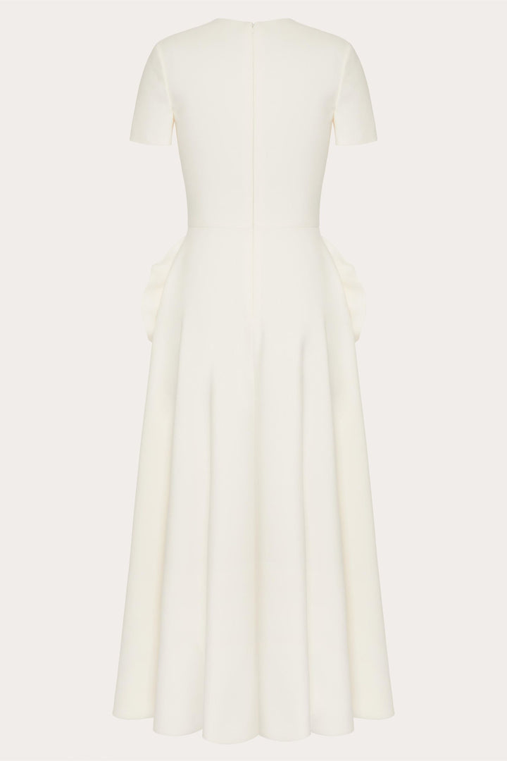 Ava MIDIKLEID MIT BLUMENAPPLIKATIONEN UND KURZEN ÄRMELN