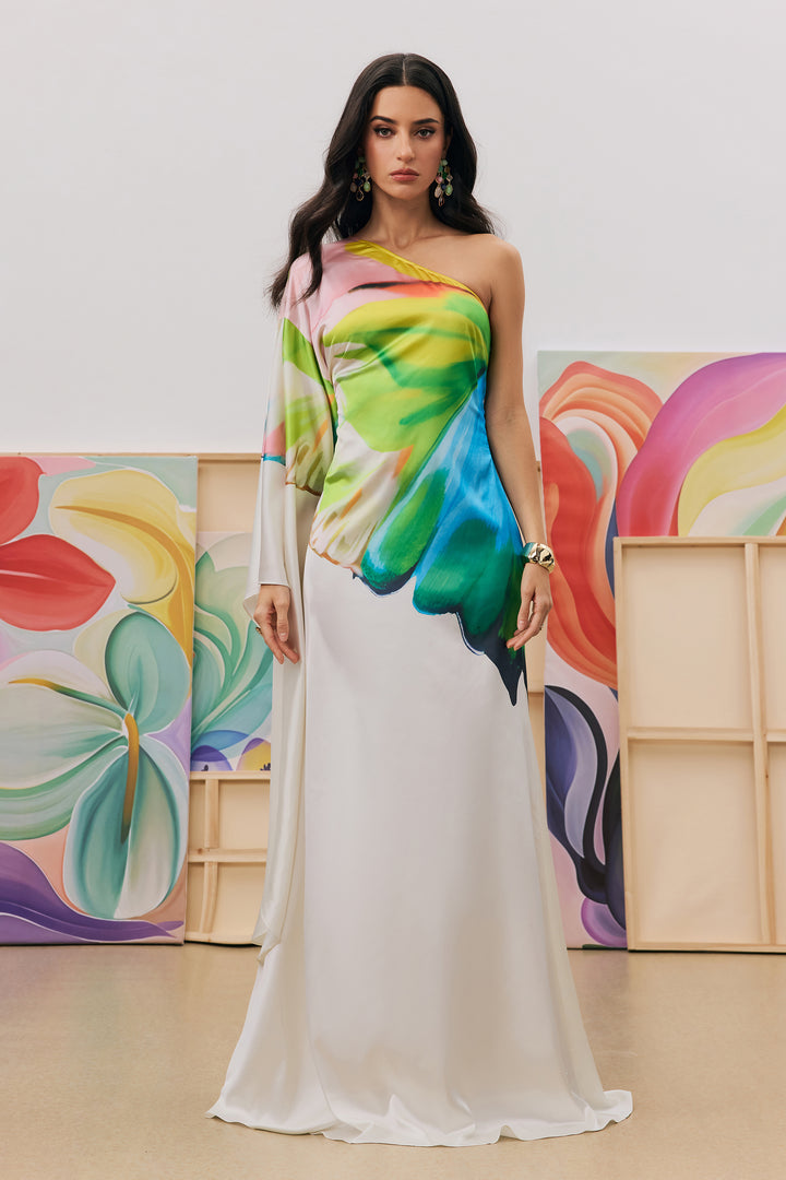 Bernice Kleid, das die A-Linien-Silhouette zeigt - KYMA