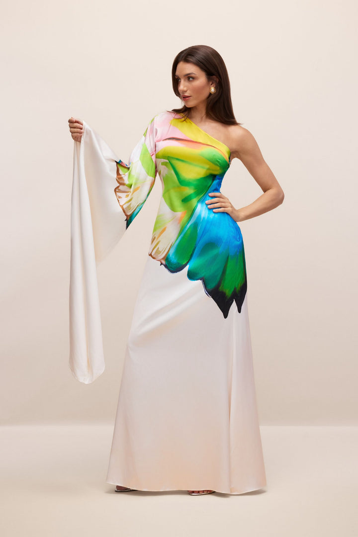 Bernice Maxikleid in voller Länge mit auffälligem Print - KYMA