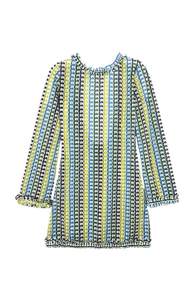 Nahaufnahme des Stoffes vom Catherine Häkel-Minikleid - KYMA