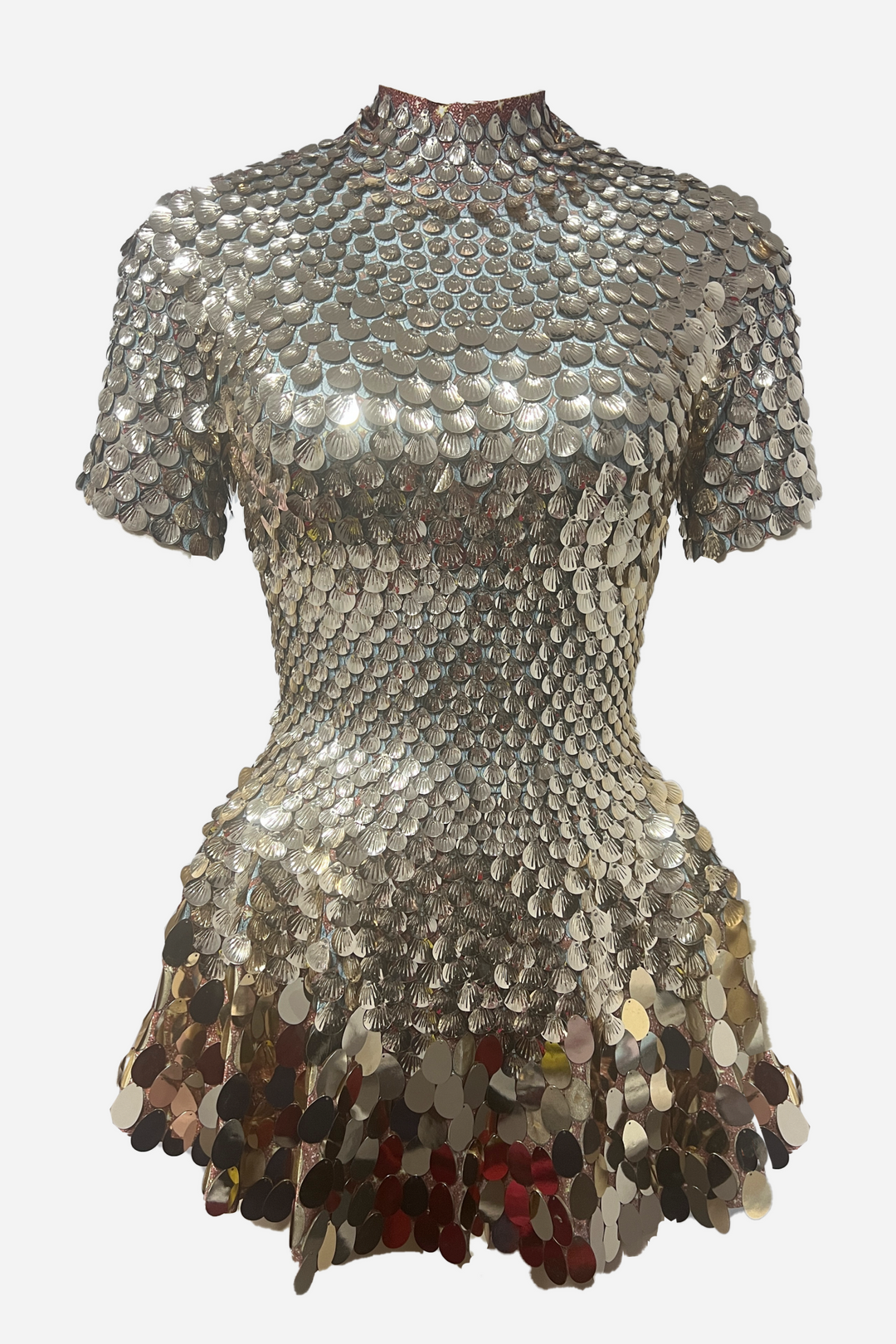 Das Kleid in reflektierendem Hellgold - KYMA
