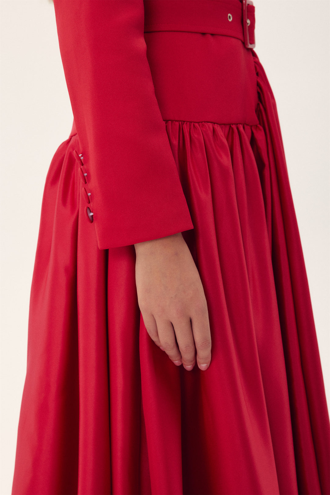 Daphne Midikleid mit Revers und langen Ärmeln im Herbst