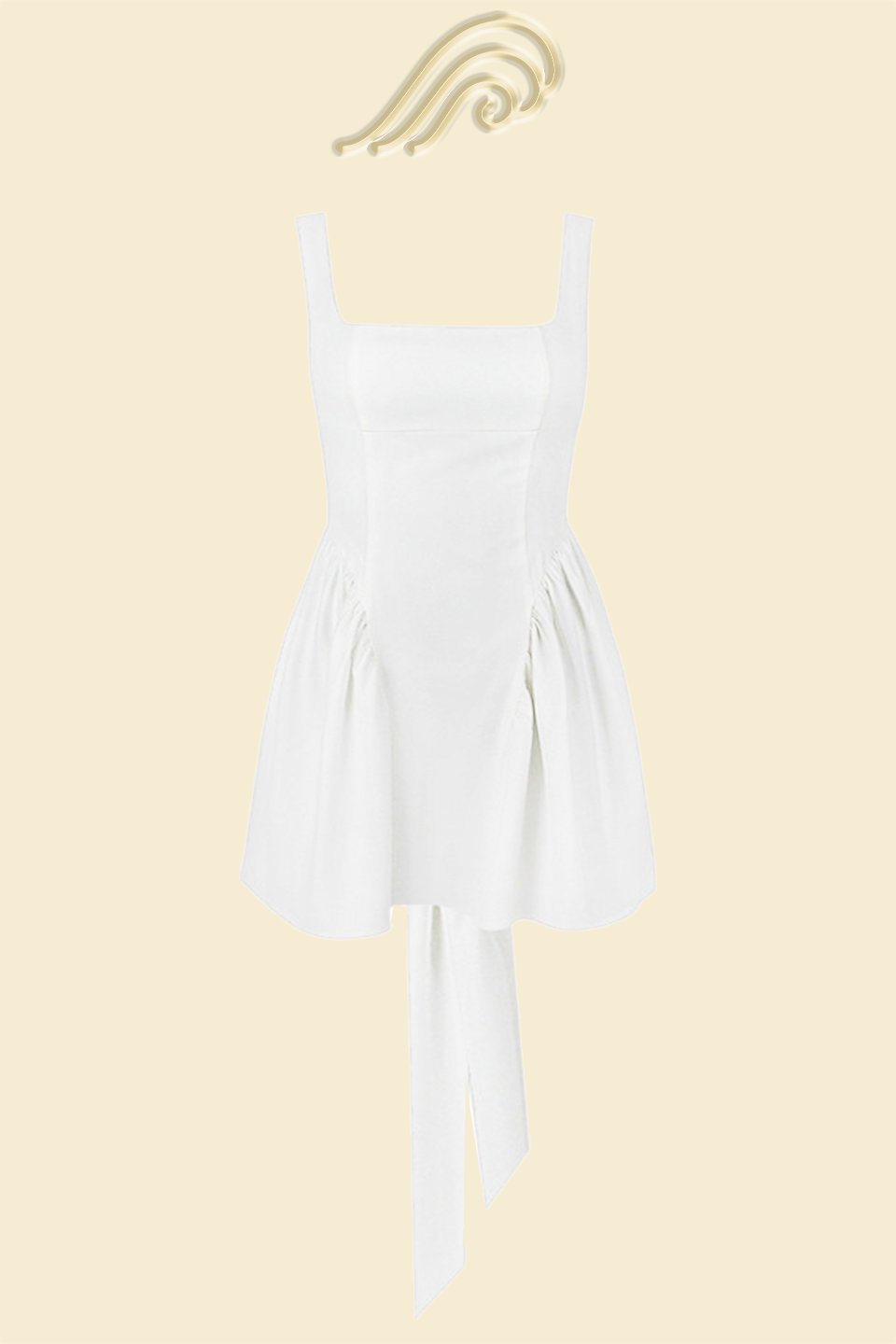 Debby rückenfreies Mini-Kleid mit Schleife Ensemble für Damen - KYMA