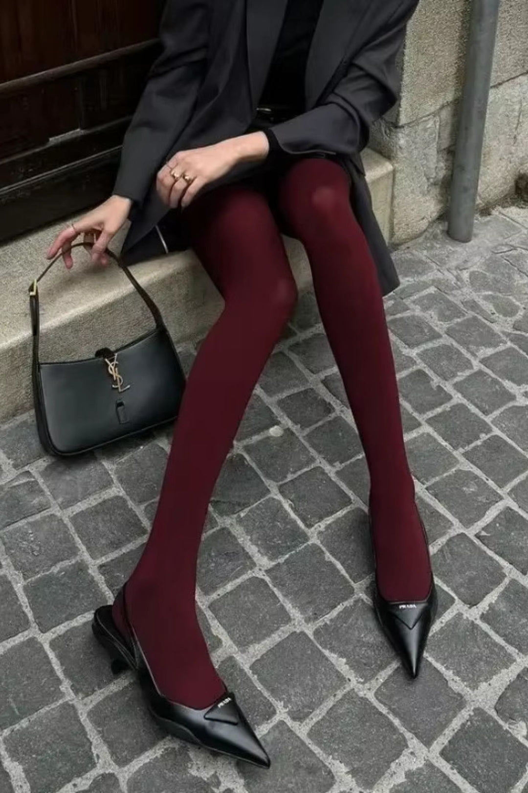 Einfarbige Strumpfhose aus 100% Nylon Detail - KYMA