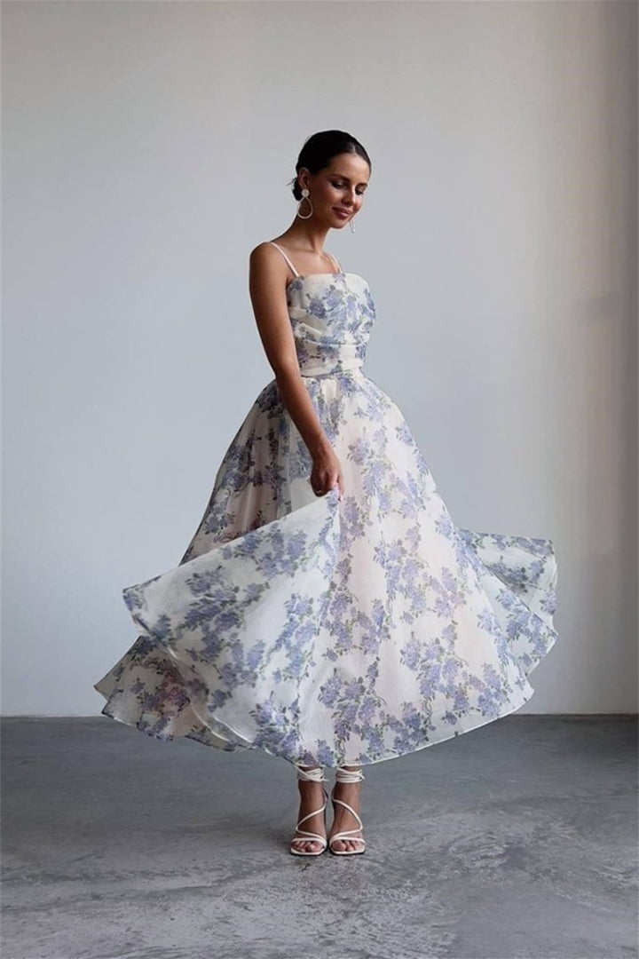 Ella Geblümtes Chiffon Midi-Kleid Produktfoto - KYMA