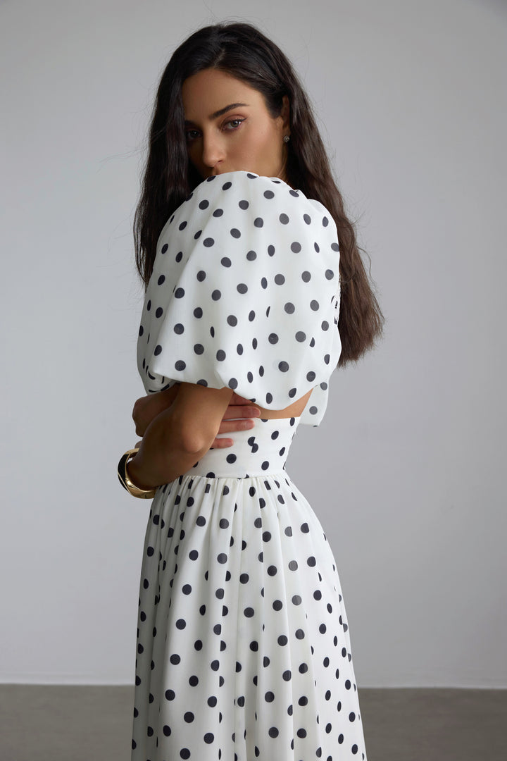 Ellie Polka Dot Rock-Set Rock mit Schlitz