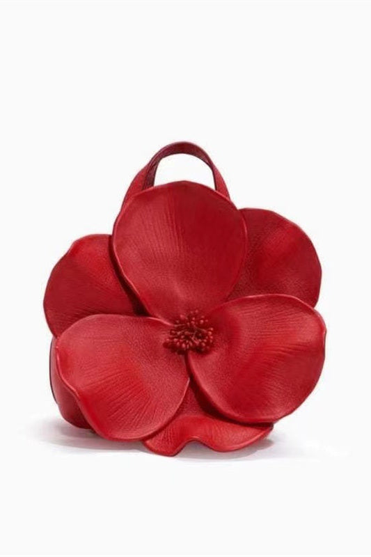Florale PU-Leder Handtasche Vorderansicht - KYMA