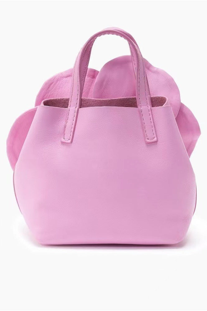 Florale PU-Leder Handtasche Rückansicht - KYMA