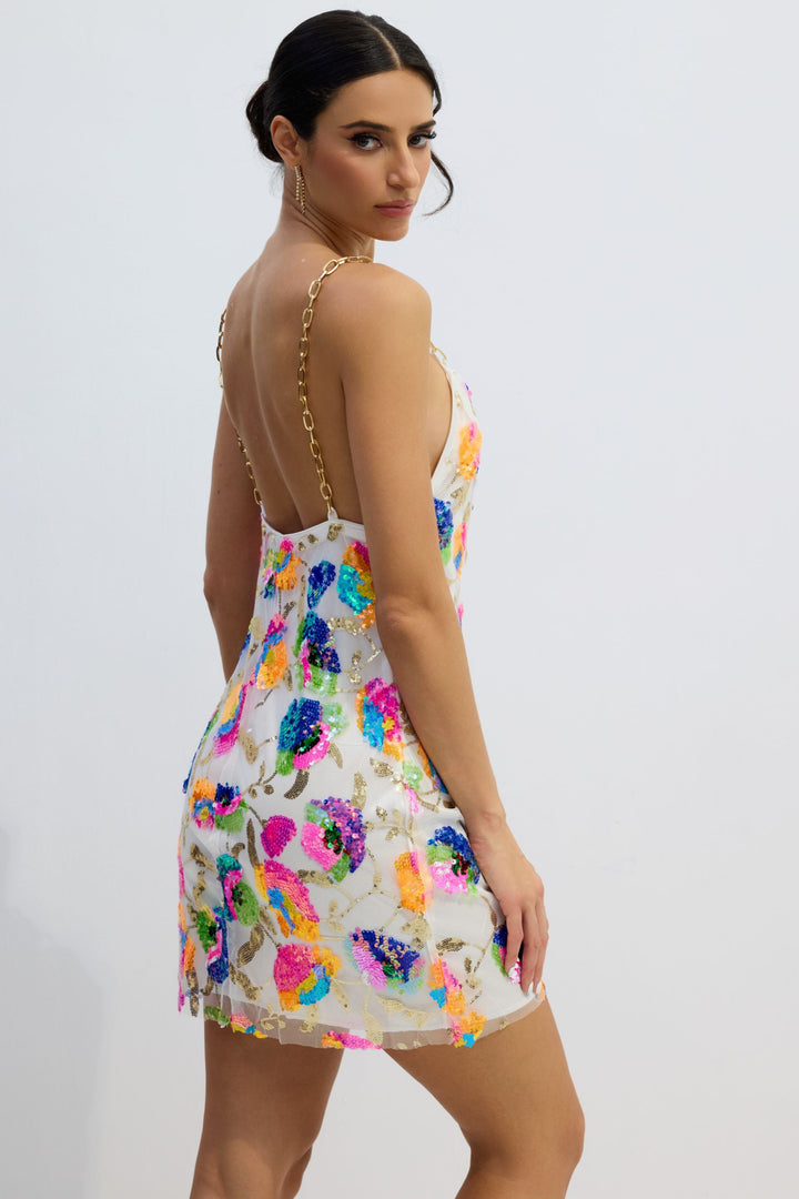 Rückenansicht Fanny Paillettenkleid - KYMA